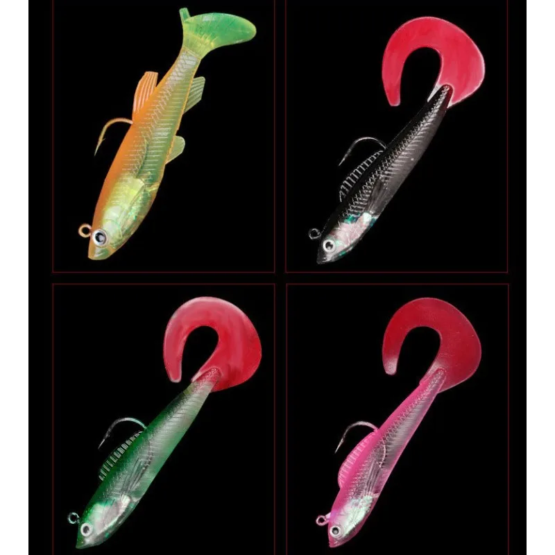 Fishing Boat Anchor - 10 قطع طعوم صيد ناعمة بذيل