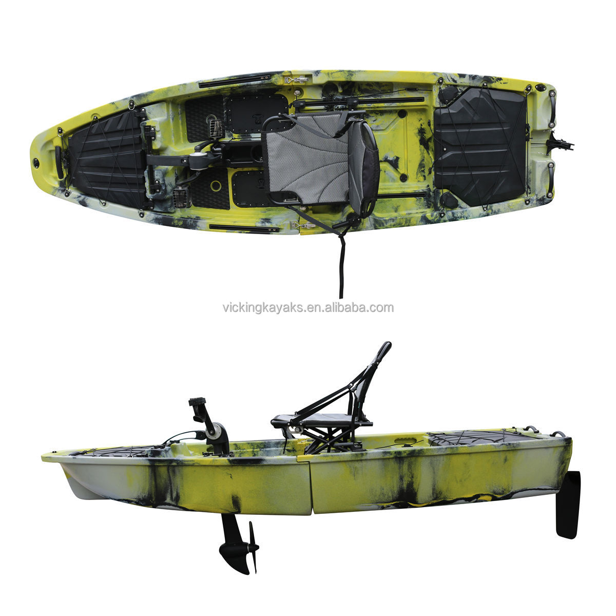 Fishing Boat Seat - قارب كاياك للصيد بمقعدين ومحرك دفع