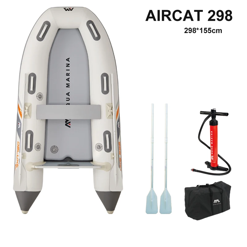 قارب AQUA MARINA قابل للنفخ، ي - مراجعة Fishing Boat Aluminum وسعره